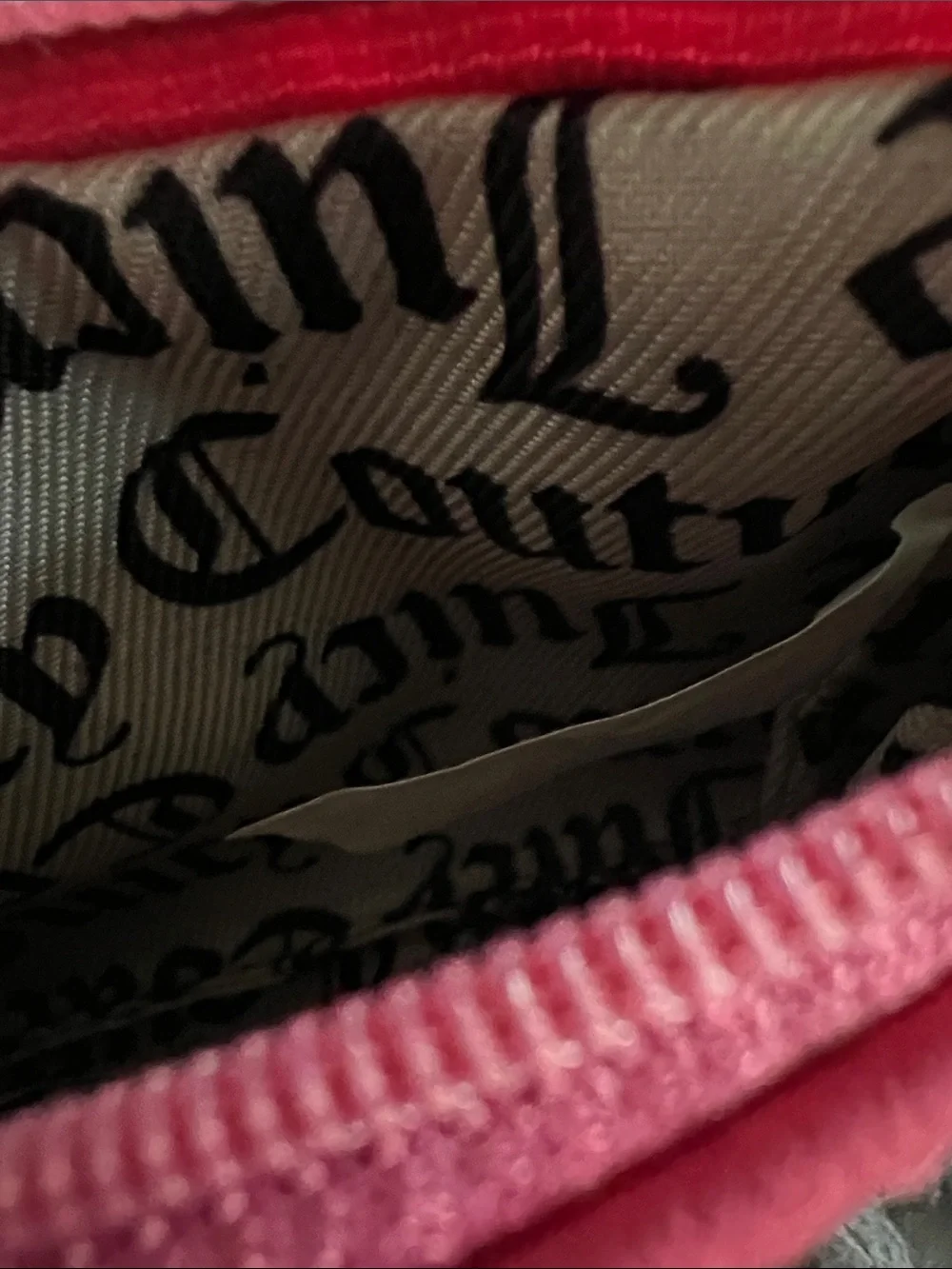 Juicy Couture Hot Pink Coin Pouch with Gold Heart Charm